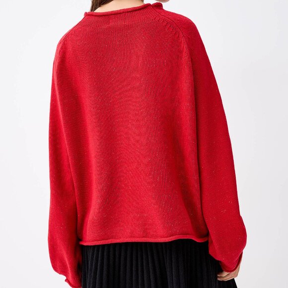 Things Between Banana boxy fit sweater pullover red - Picture 3 of 3